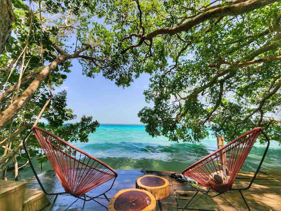 A palapa casita on the Bacalar Lagoon, Bacalar, Quintana Roo, Mexico, photo 3 of 10