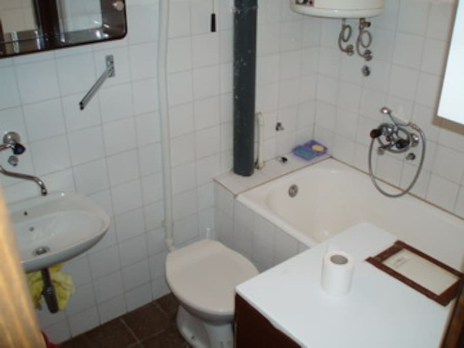 the bathroom