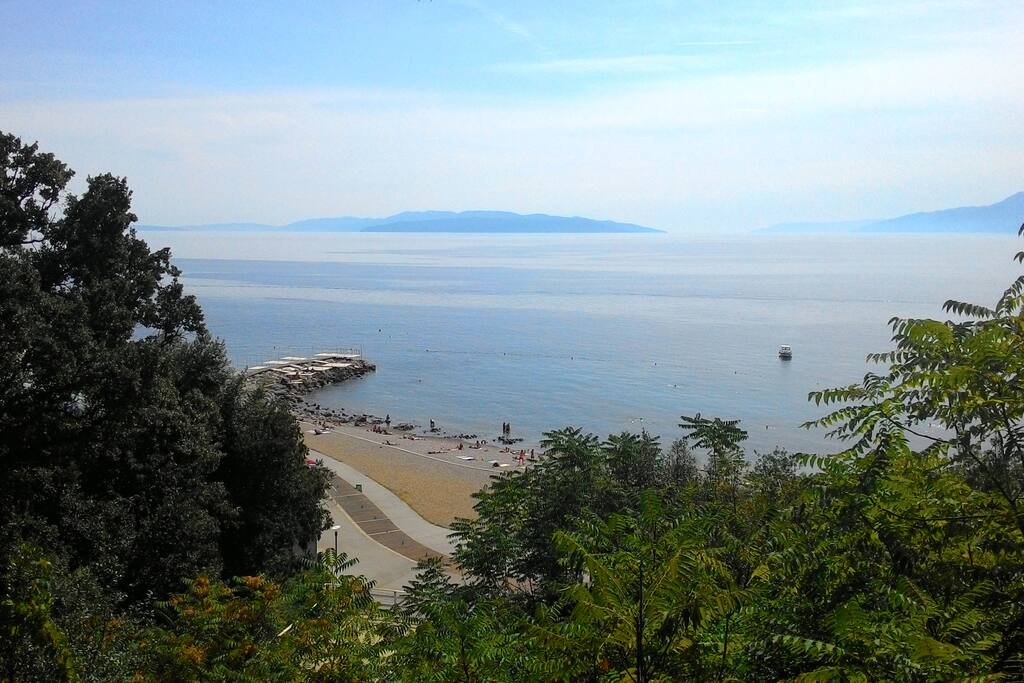 Beautiful beach, 4 minutes by foot from the apartment. View from the road