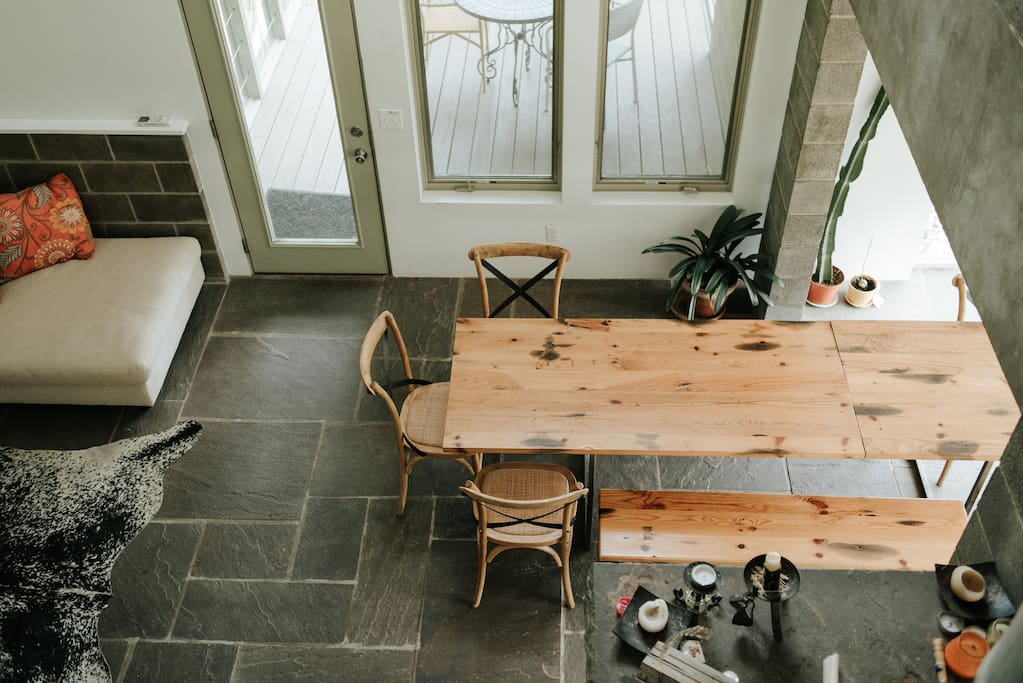 Dining table sits 12