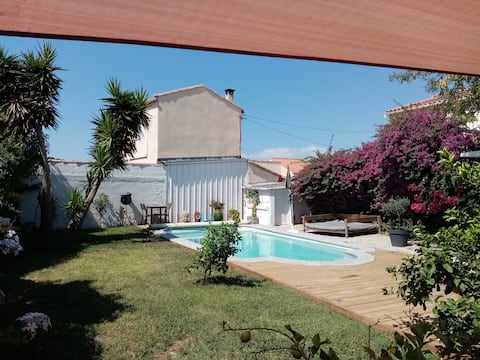 Villa with pool near beach and bike path