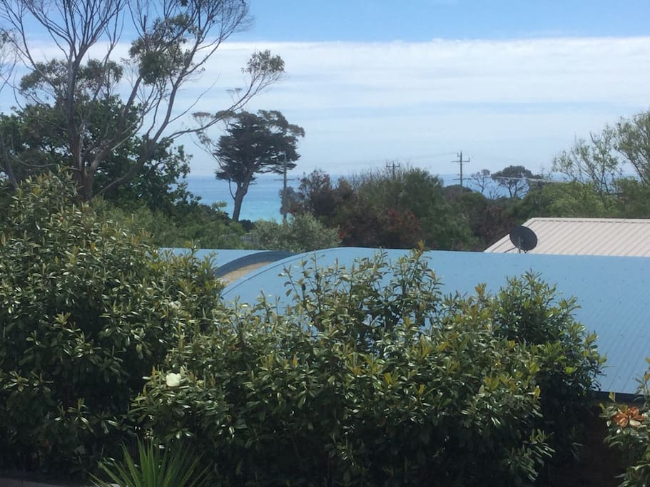 View from living area - only 200m level walk to beach.