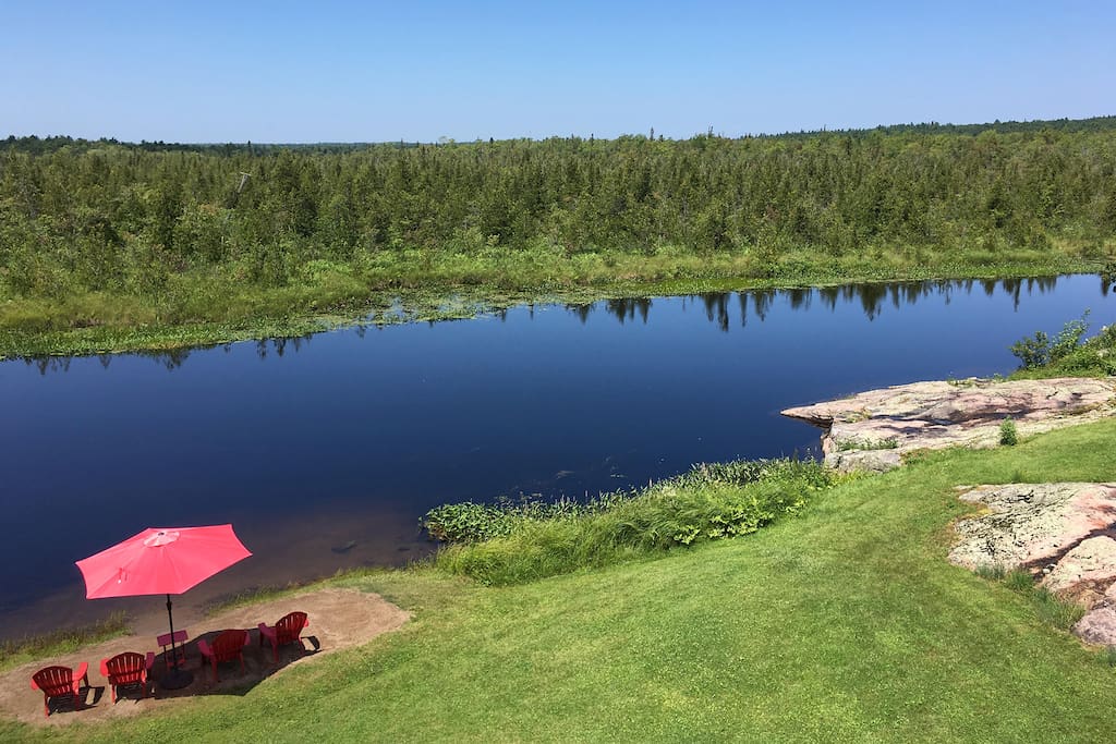 Beach overlooking the Kawartha Highlands Provincial Park.
