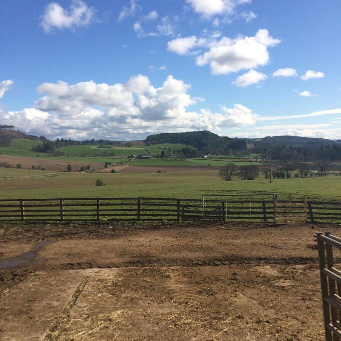 View from the front of the farm - the nearest passing traffic is over a mile away