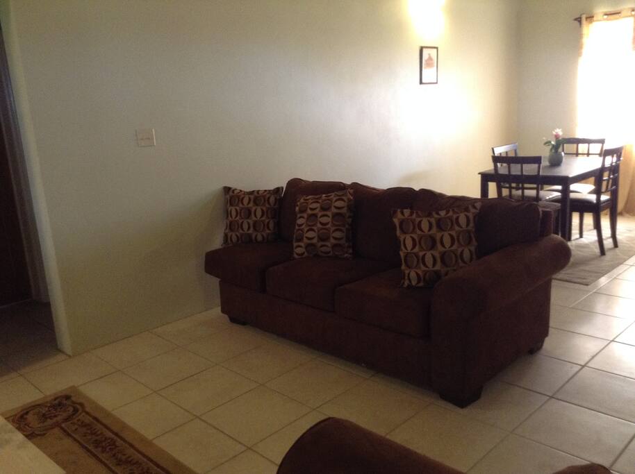 Dining area with partial view of Living Room