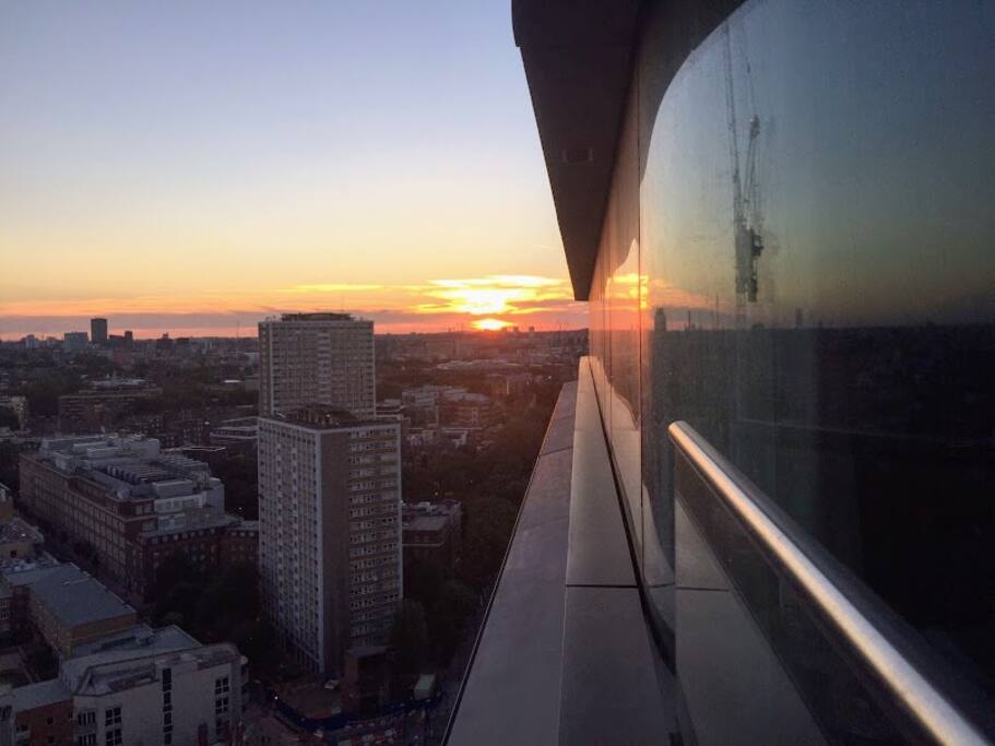 Lovely sunset from the flat