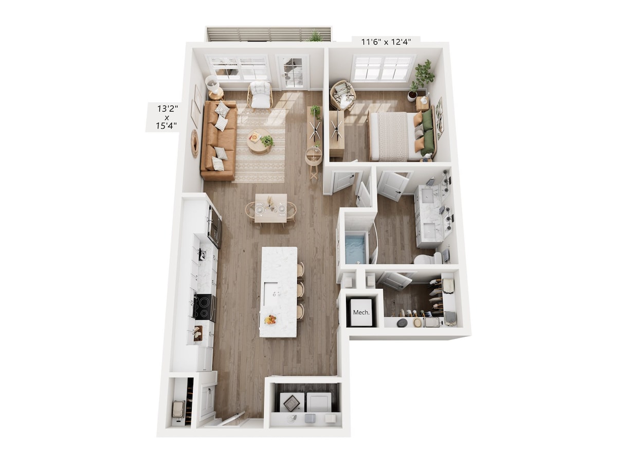 Plano de A4, que muestra 1 habitación