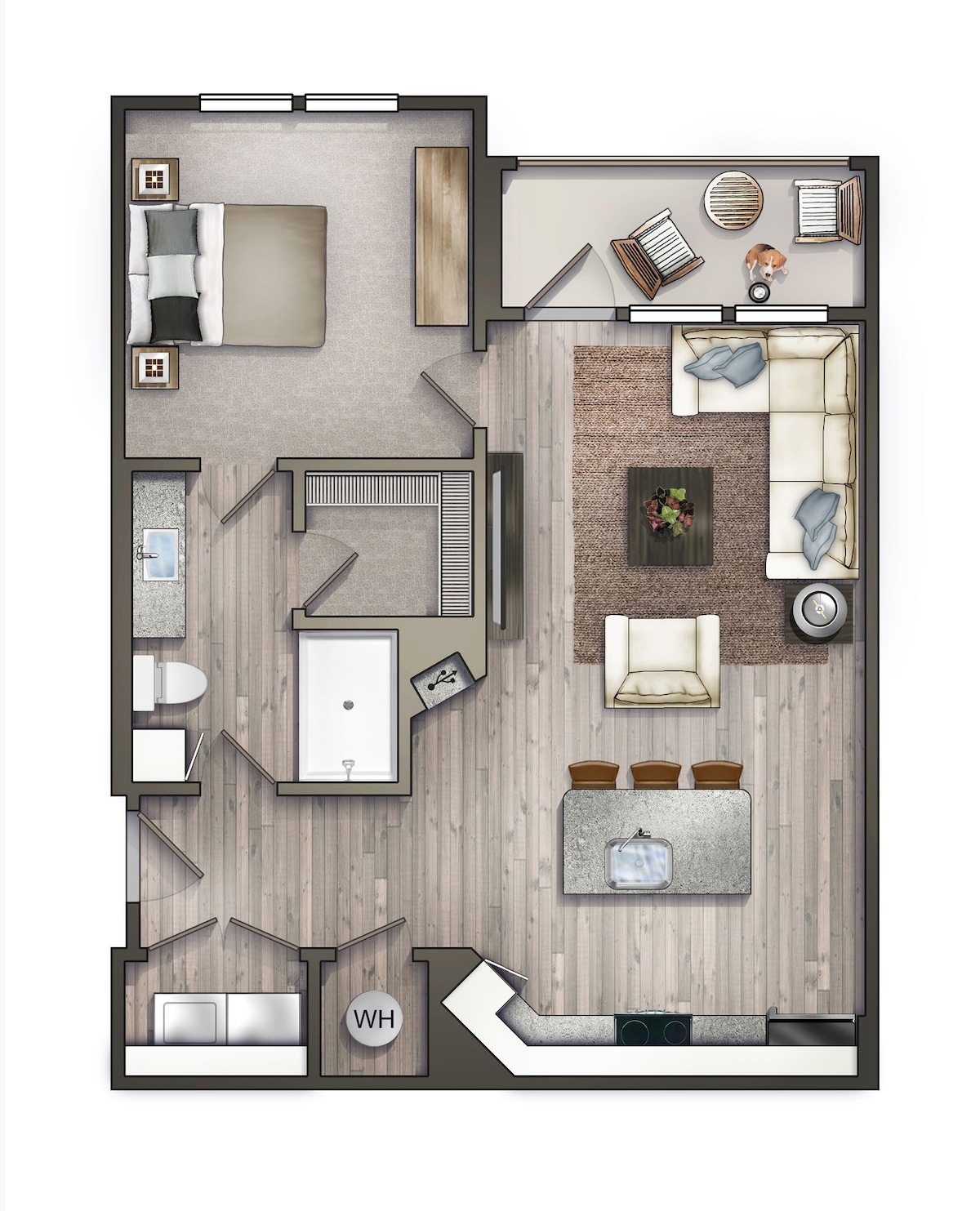 Plano de Lazelle, que muestra 1 habitación