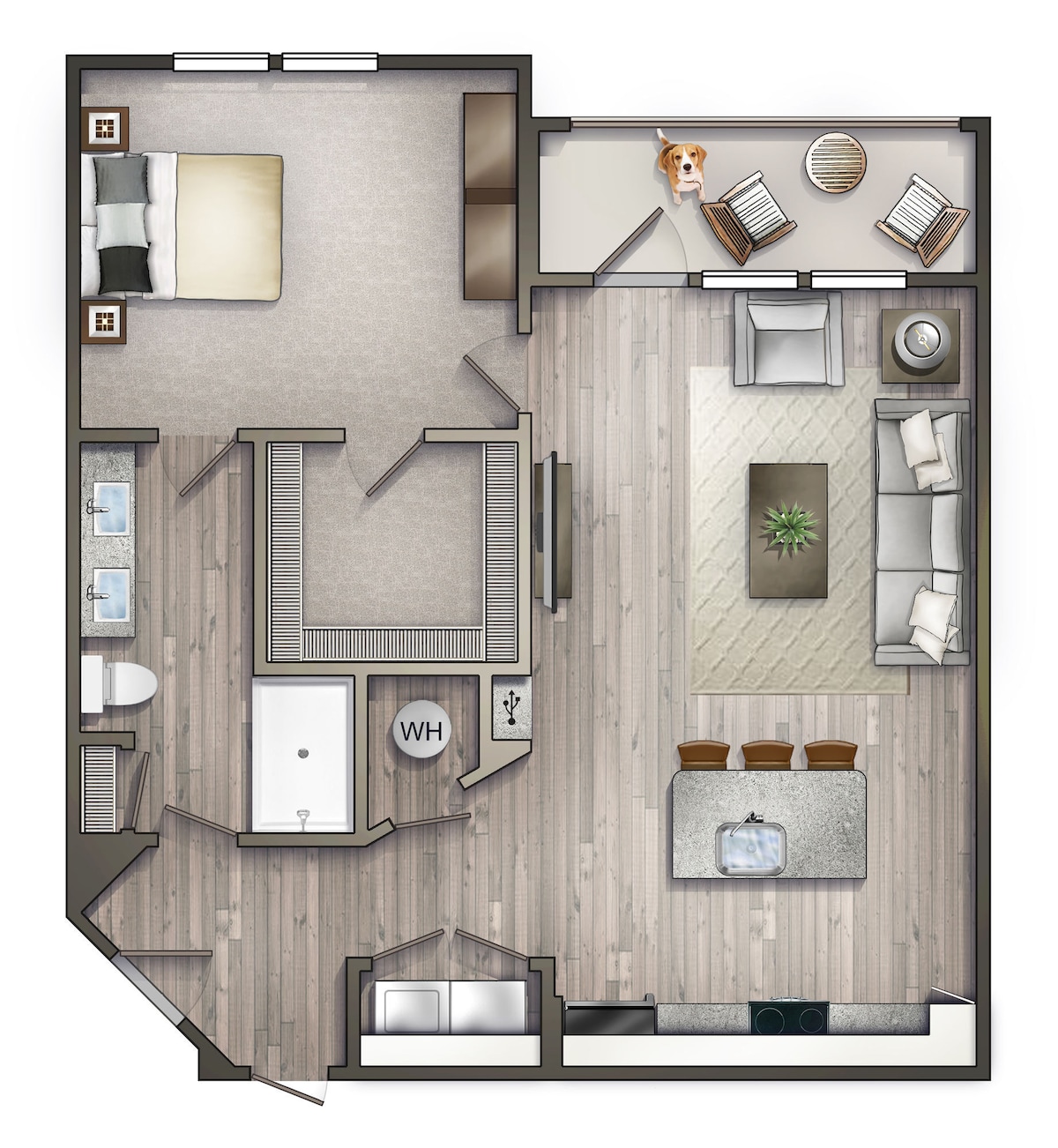 Plano de Central Park, que muestra 1 dormitorio