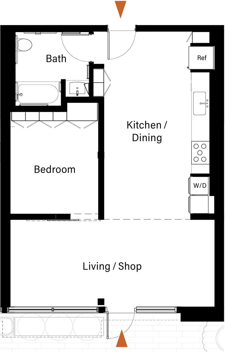 Plano de W1 Alt, que muestra 1 habitación
