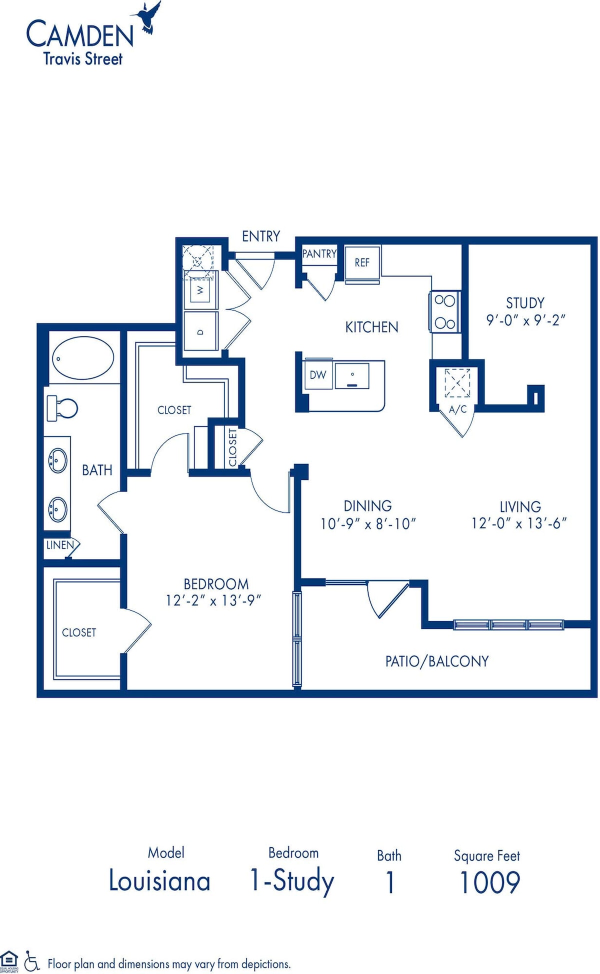 Plano de Louisiana, que muestra 1 habitación