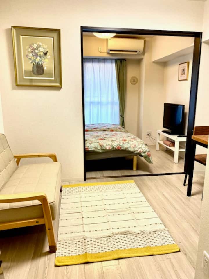 えびすさんのアパートメント 1、シングルベッド2台のアパートメント 1 - Osaka