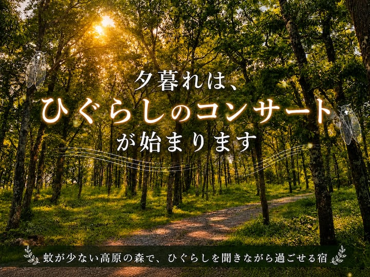 夏も涼しい高原の森の宿。Bbqと満天の星空を満喫、2ベッドアパートメント 102 - Taketa
