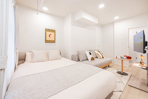 [Zhaitong - Okachimachi Terra Hotel] TV/Wi-Fi/Kitchen/Asakusa Ueno Business District/Multiple Transp
