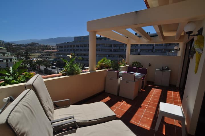 Last Minute Offer -Wlan Freetop Terrace Apartment On The Beach Heated Pool - Tenerife