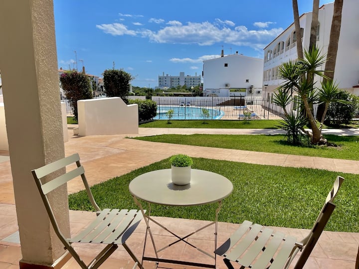 Calan Blanes Park Swimming Pool, La Vall Apartment - Menorca