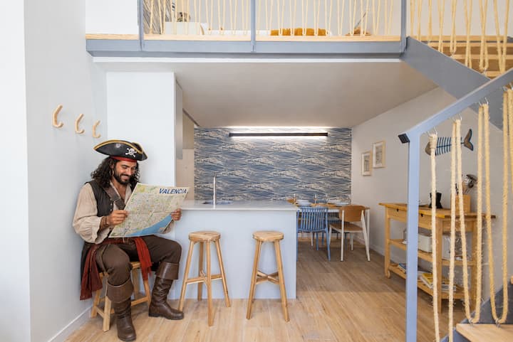 The Pirate Studios | Ac Wifi | 15 Min Oceanogra... - Valencia