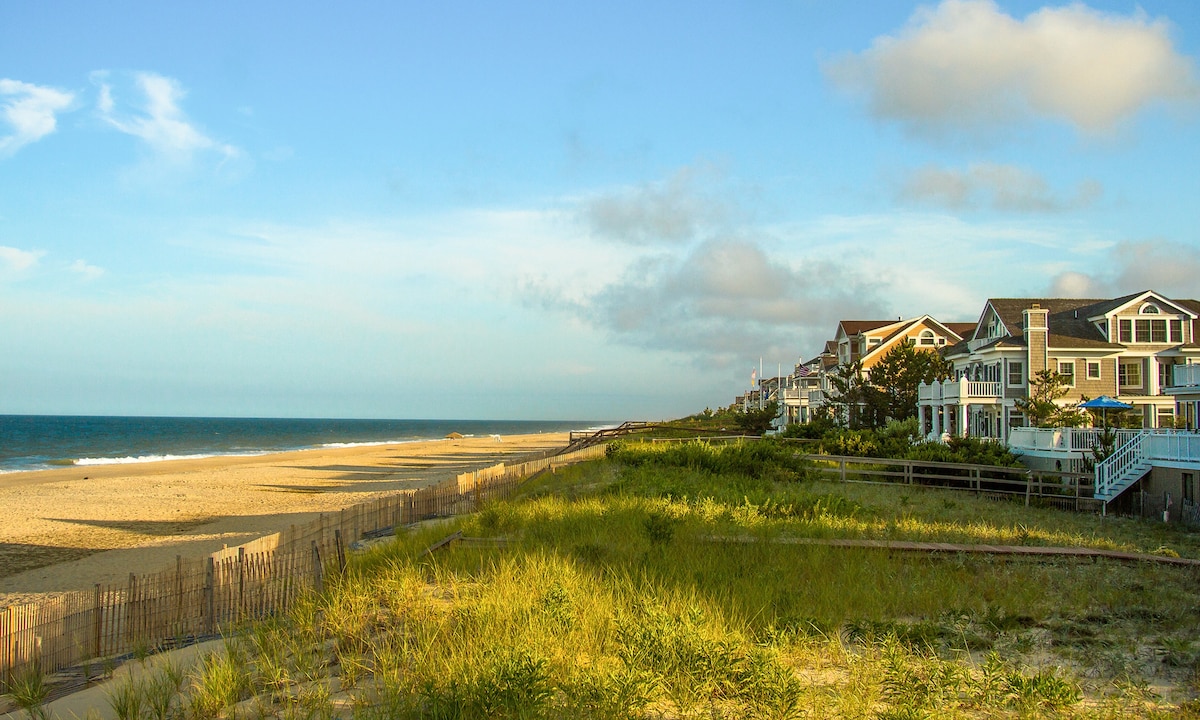 Vista de la costa de Bethany Beach, Delaware