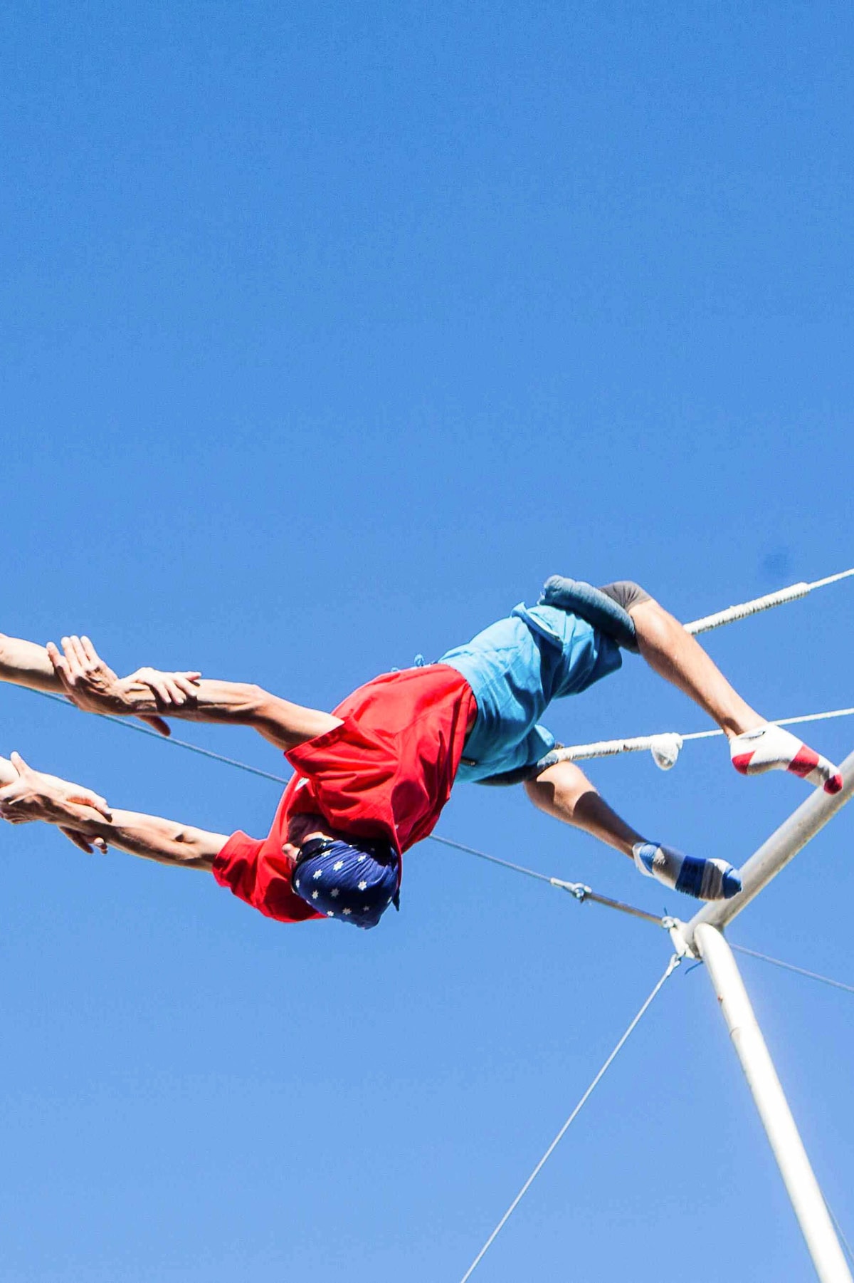 Soar through the air on a flying trapeze