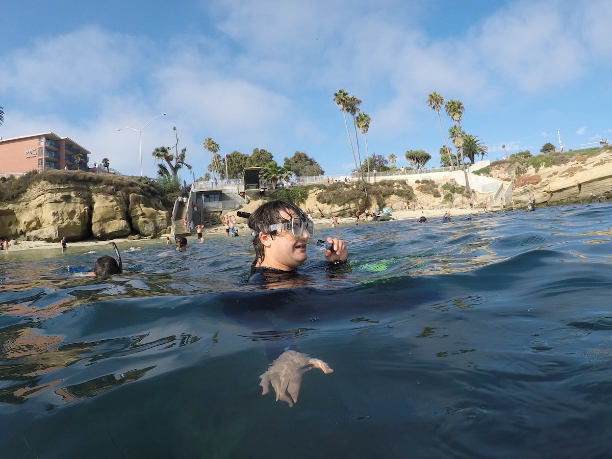 Schnorchle in den Höhlen bei La Jolla mit einem Meeresbiologen
