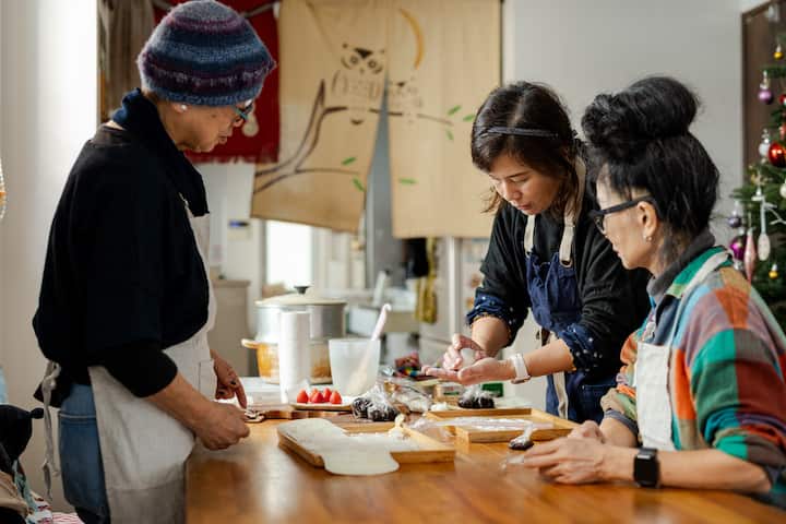 Prepara ramen de soja y mochi