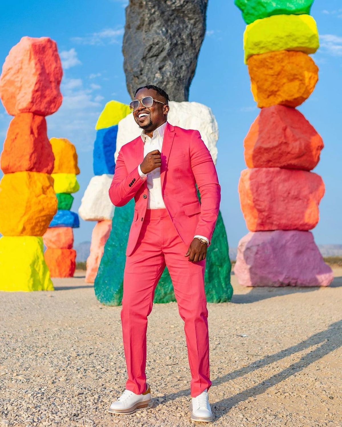 Visit the Seven Magic Mountains sculptures