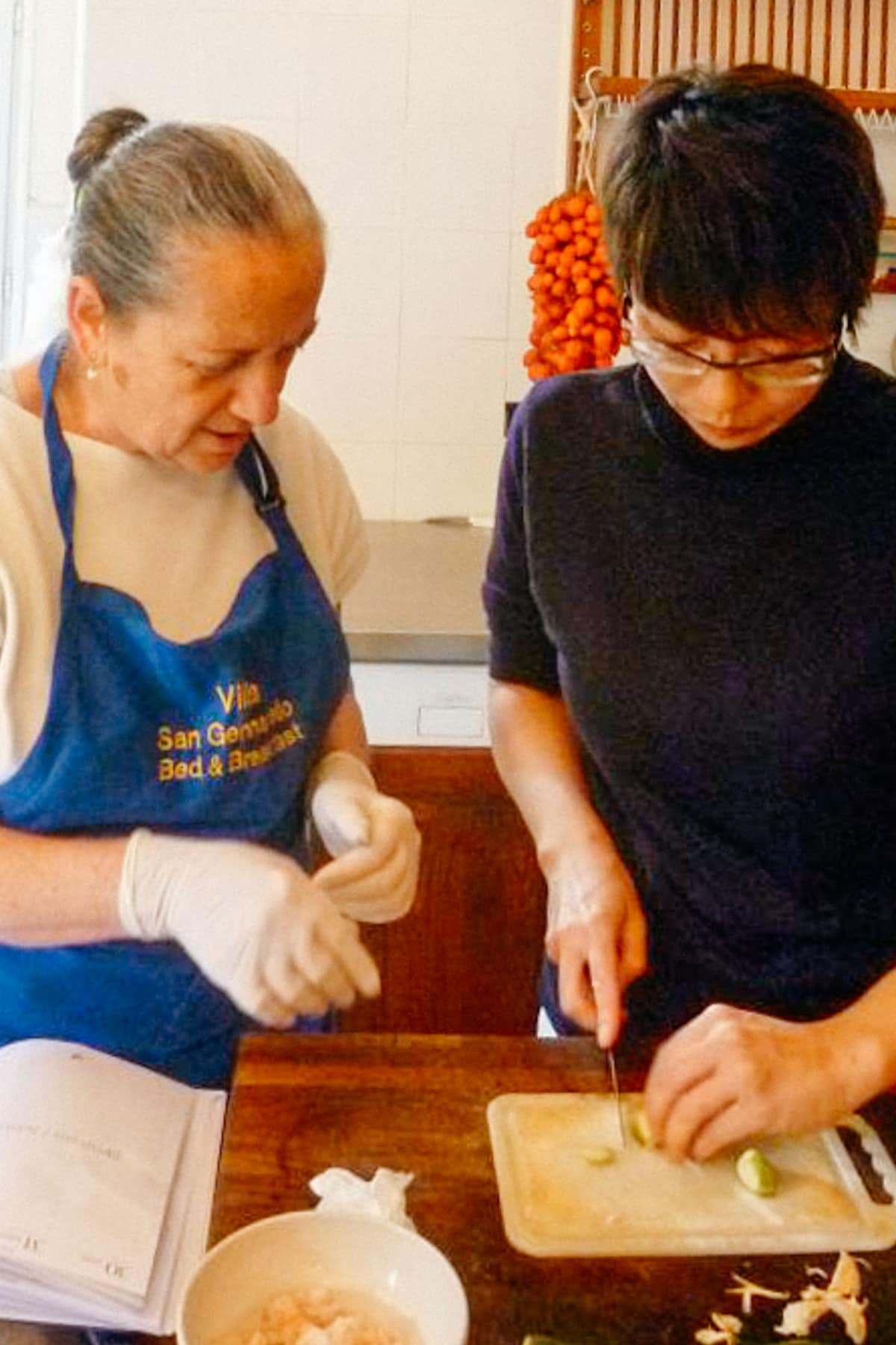 Cooking class in a villa