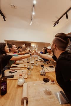 Pasta-making class, wine tasting and dinner