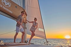 Santorini Gold Catamaran Tour Snorkel BBQ & Drinks