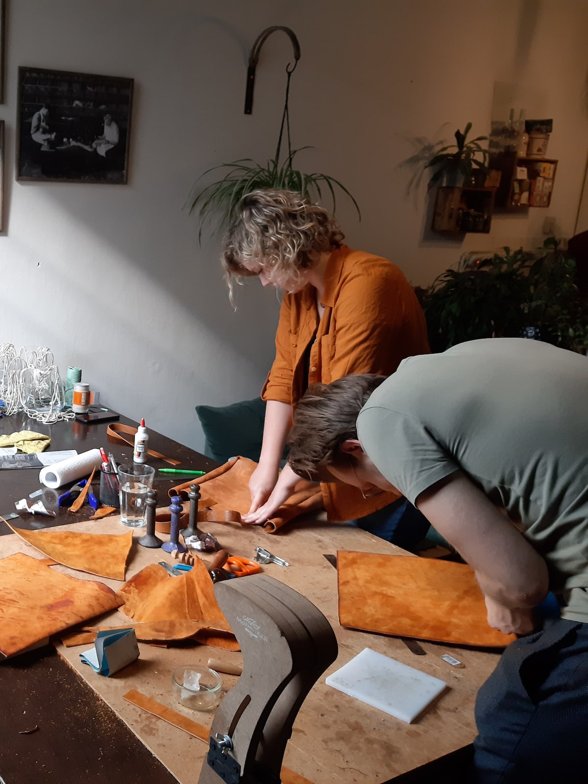 Create a leather tote bag