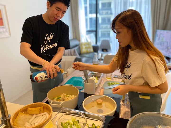 Cocina y cena con un chef coreano