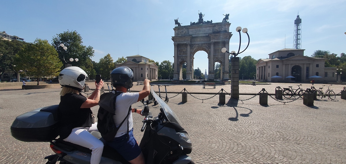 Ride on a Vespa through Milans highlights