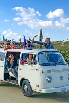 סיור יין באוטובוס פולקסווגן בטמקולה - אווירה קליפורנית רטרו