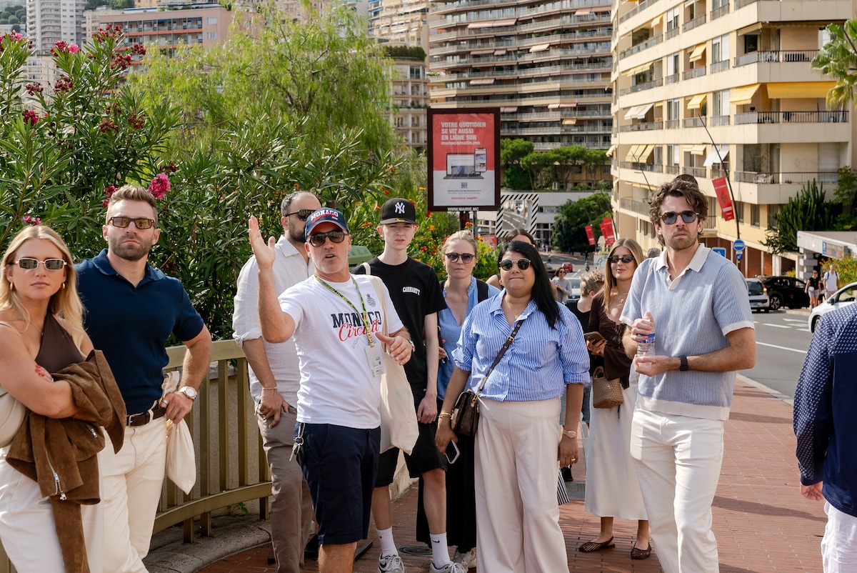 Examine the Monaco f1 circuit with a track marshal
