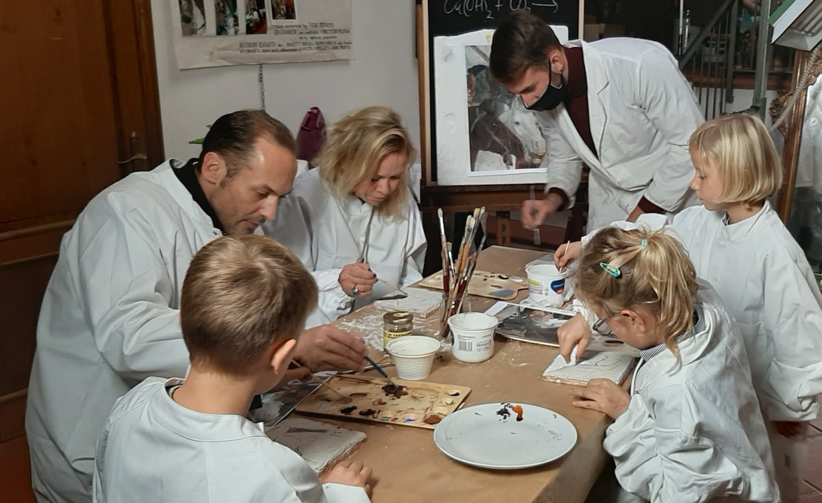 Create a fresco painting