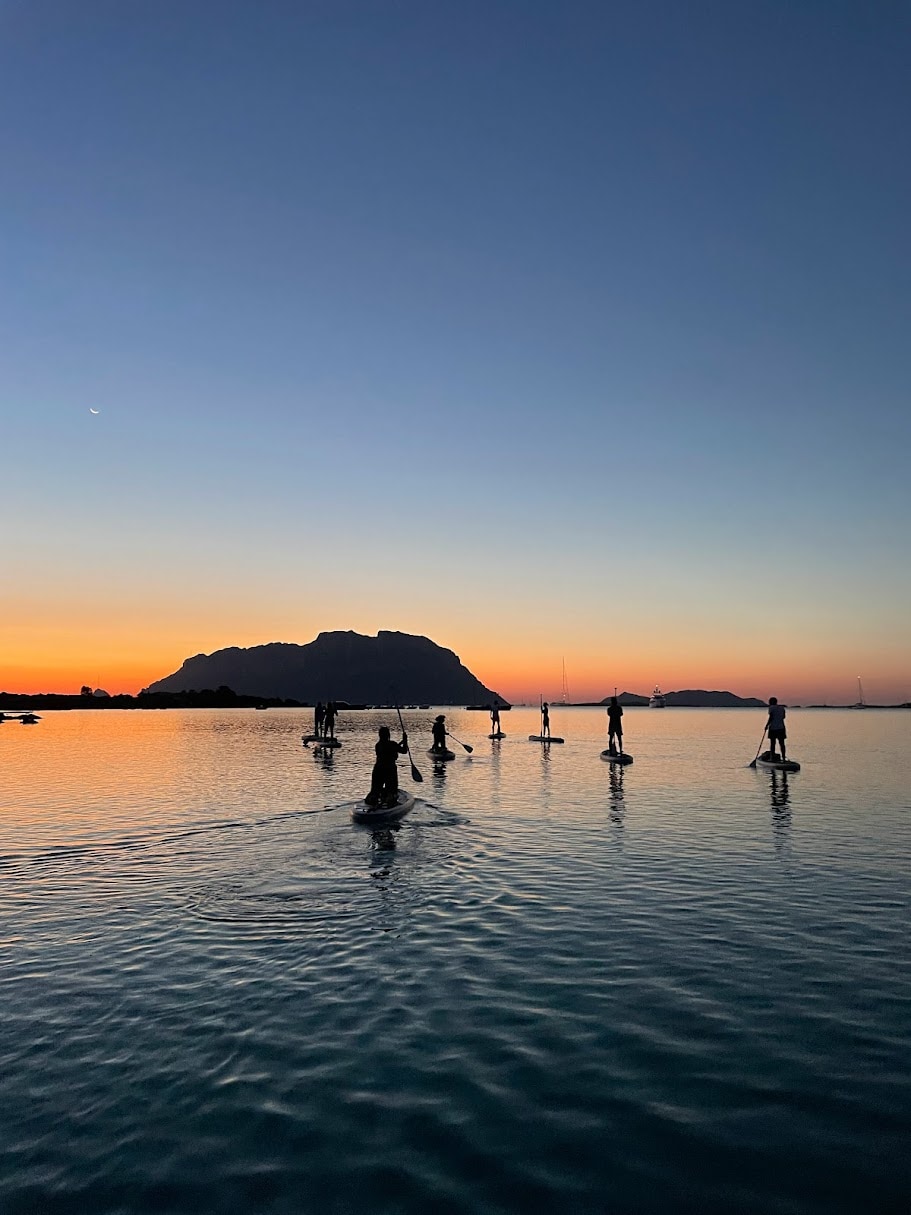 Paddleboarding with dolphins in Golfo Aranci