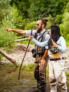 לדוג פורל עם מדריך