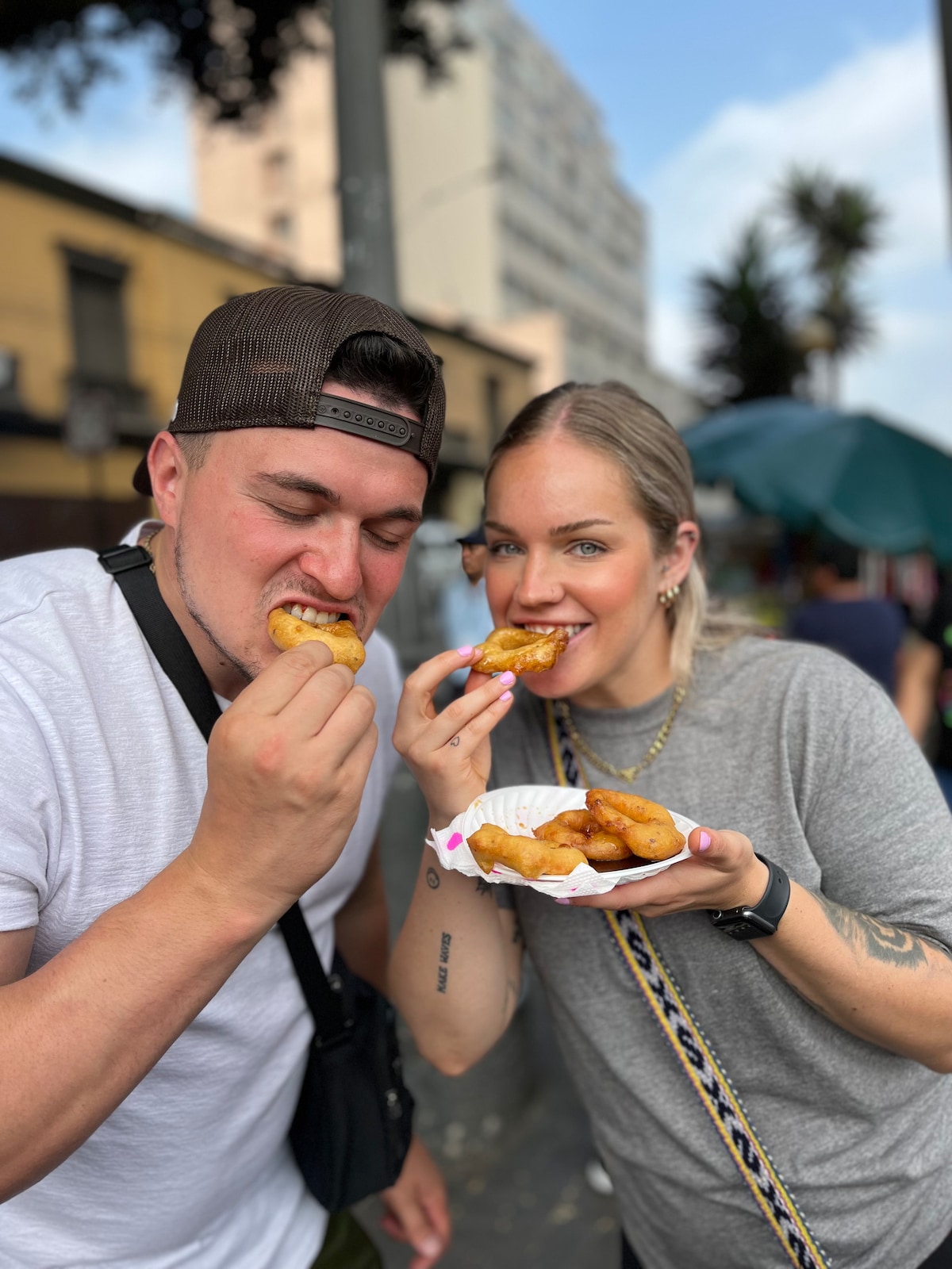 12 Peruvian Snacks in central market with a local