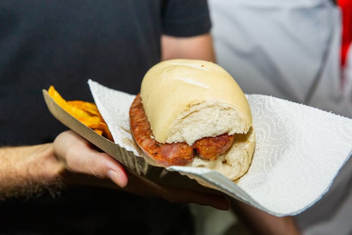 Choripán, an Argentinian street food