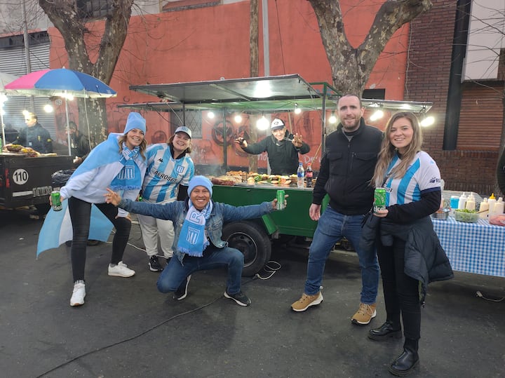 Football fans at match in Argentina