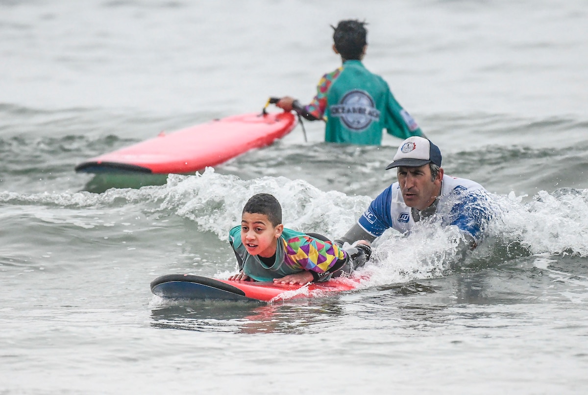 Surfing lessons on the Basque coast