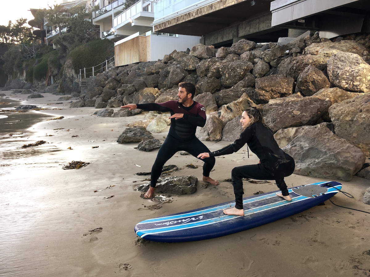 Apprenez à surfer avec le cofondateur de Cali Surf School