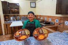 Pirámides de Teotihuacán y cocina casera de la abuela