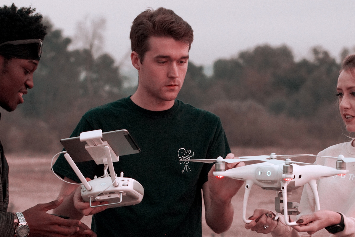 Fly a drone over Los Angeles