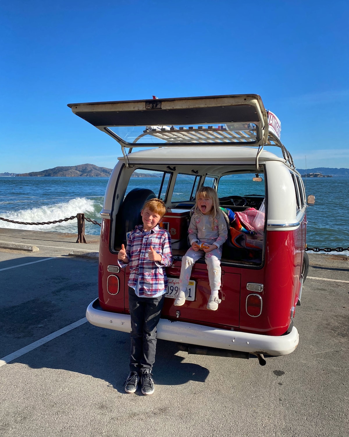 Explore San Francisco in a vintage VW bus