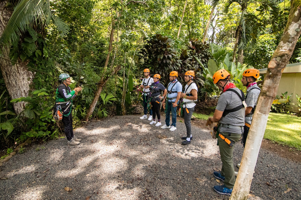 Zip line and ATV adventure in the forest