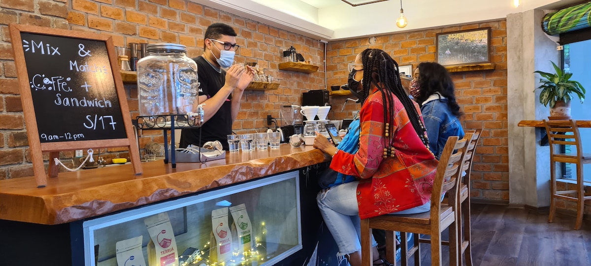 Taste coffee specialty at Terrua