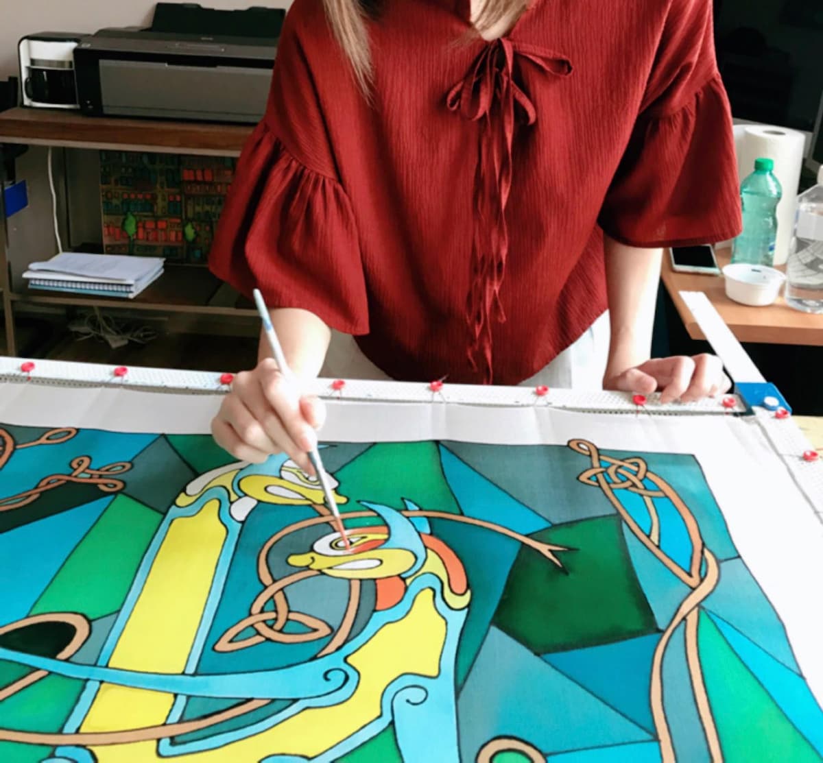 Create a personalized silk scarf