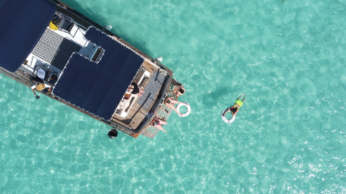Snorkel in style on a private fully equipped boat