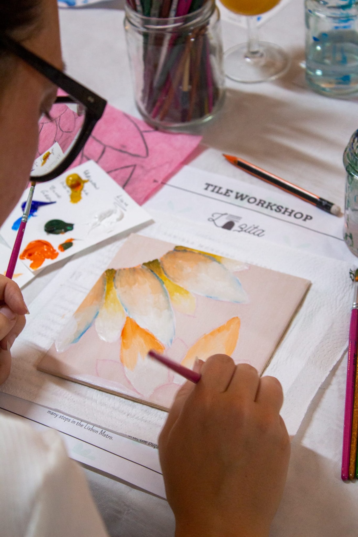 Paint an Azulejo & enjoy a cocktail